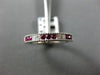 ESTATE .54CT DIAMOND & AAA RUBY 14K WHITE GOLD CLASSIC MILGRAIN ANNIVERSARY RING