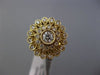 ESTATE .75CT ROUND DIAMOND 14KT YELLOW GOLD 3D FLOWER MILGRAIN FILIGREE RING