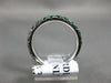 ESTATE 1.17CT AAA EMERALD 14K WHITE GOLD 3/4 ETERNITY WEDDING ANNIVERSARY RING