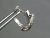 ESTATE LARGE .50CT DIAMOND 14KT WHITE GOLD 3D MULTI WAVE HANGING HUGGIE EARRINGS