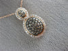 ESTATE .50CT WHITE & CHOCOLATE FANCY DIAMOND 14KT ROSE GOLD CLUSTER OVAL PENDANT