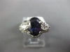 ESTATE 2.21CT DIAMOND & AAA ALEXANDRITE 18KT WHITE GOLD 3D OVAL ENGAGEMENT RING