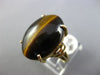 ESTATE LARGE AAA TIGER EYE 14KT YELLOW GOLD 3D HANDCRAFTED OVAL CLASSIC FUN RING