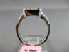 ESTATE 1.09CT ROUND BAGUETTE DIAMOND 18KT WHITE GOLD RECTANGULAR ENGAGEMENT RING