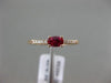 ESTATE .39CT ROUND DIAMOND & OVAL AAA RUBY 14K ROSE GOLD FRIENDSHIP PROMISE RING