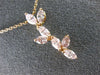 ESTATE 1.37CT PINK DIAMOND 18K WHITE & ROSE GOLD 3D BY THE YARD LEAF NECKLACE