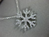 ESTATE .40CT DIAMOND 14KT WHITE GOLD HANDCRAFTED SNOWFLAKE FLOATING LOVE PENDANT