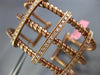 ESTATE LARGE .65CT DIAMOND 14K GOLD T ROSE GOLD MULTI ROW SQUARE BANGLE BRACELET