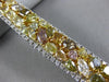 GIA LARGE 26.82CT WHITE & FANCY YELLOW DIAMOND 18K TWO TONE GOLD TENNIS BRACELET