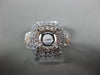 ESTATE LARGE .92CT DIAMOND 14KT WHITE & ROSE GOLD 3D SEMI MOUNT ENGAGEMENT RING
