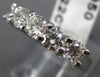ESTATE 1.22CT DIAMOND 14KT WHITE GOLD 3D CLASSIC 5 STONE ANNIVERSARY RING #15212