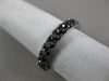 ESTATE 1.44CT BLACK DIAMOND 14K WHITE GOLD 3/4 ETERNITY WEDDING ANNIVERSARY RING