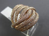 EFFY LARGE 2.0CT ROUND DIAMOND 14KT ROSE GOLD 3D MULTI ROW INFINITY LOVE RING