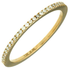 .14CT DIAMOND 14KT YELLOW GOLD CLASSIC ROUND 2MM SEMI ETERNITY ANNIVERSARY RING