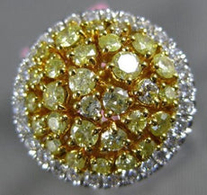 1.25CT WHITE & FANCY YELLOW DIAMOND 18KT WHITE & YELLOW GOLD 3D ANNIVERSARY RING