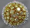 1.25CT WHITE & FANCY YELLOW DIAMOND 18KT WHITE & YELLOW GOLD 3D ANNIVERSARY RING