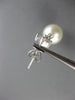 ESTATE LARGE .97CT DIAMOND & SOUTH SEA PEARL 18KT WHITE GOLD 3D HANGING EARRINGS