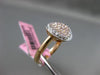 ESTATE WIDE .57CT WHITE & PINK DIAMOND 18K WHITE & ROSE GOLD FILIGREE HEART RING