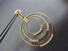 ESTATE LARGE .60CT DIAMOND 14KT YELLOW GOLD 3D CIRCULAR ETOILE HANGING EARRINGS