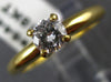 ESTATE .40CT DIAMOND 18KT YELLOW GOLD 3D ROUND SOLITAIRE ENGAGEMENT RING #6442