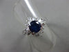 ESTATE WIDE 2.05CT DIAMOND & AAA SAPPHIRE 14KT WHITE GOLD ENGAGEMENT RING #16343