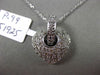 ESTATE .75CT DIAMOND 14K WHITE GOLD 3D PAVE CLASSIC HEART FLOATING HEART PENDANT