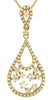 .48CT DIAMOND 14KT YELLOW GOLD 3D CLASSIC CLUSTER TEAR DROP FLOATING PENDANT