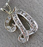.30CT ROUND DIAMOND 14K TWO TONE GOLD CLASSIC SCRIPT "D" INITIAL PENDANT #20642