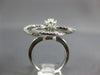 ESTATE EXTRA LARGE 1.34CT DIAMOND 14KT WHITE GOLD 3D FLOWER INFINITY LOVE RING