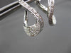 ESTATE LARGE 1.0CT DIAMOND 14KT WHITE GOLD 3D WAVE FLOATING EARRINGS F/G VSSI