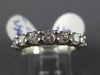 ESTATE 1.05CT ROUND DIAMOND 14KT WHITE GOLD 3D CLASSIC 7 STONE ANNIVERSARY RING