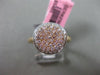 ESTATE WIDE .57CT WHITE & PINK DIAMOND 18K WHITE & ROSE GOLD FILIGREE HEART RING