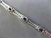 ESTATE 4.29CT DIAMOND & AAA TANZANITE 14KT WHITE GOLD 3D BAMBOO TENNIS BRACELET