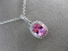 1.29CT DIAMOND & AAA PINK SAPPHIRE 14KT WHITE GOLD 3D CLASSIC OVAL HALO PENDANT