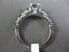 ESTATE 1.71CT DIAMOND & AAA EMERALD 14K WHITE GOLD SEMI ETERNITY ENGAGEMENT RING