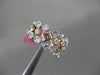 ESTATE WIDE 1.41CT WHITE & PINK DIAMOND 18K 2 TONE GOLD CLASSIC ANNIVERSARY RING