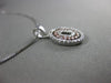 ESTATE .25CT DIAMOND 14KT WHITE & ROSE GOLD 3D TRI HALO CIRCLE OF LIFE PENDANT