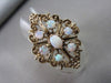 ANTIQUE LARGE FILIGREE AUSTRALIAN OPAL 1.30CTW 14KT YELLOW GOLD FLORAL RING !!!