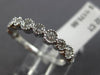 ESTATE .52CT DIAMOND 14KT WHITE GOLD 11 STONE FILIGREE MILGRAIN ANNIVERSARY RING