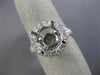 ESTATE LARGE 1.04CT DIAMOND 14KT WHITE GOLD 3D HALO SEMI MOUNT ENGAGEMENT RING
