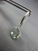 5.0CT AAA GREEN AMETHYST 14KT WHITE GOLD 3D CUSHION LEVER BACK HANGING EARRINGS