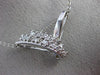 ESTATE .52CT ROUND CUT DIAMOND 14KT WHITE GOLD V SHAPE FLOATING PENDANT #11949