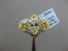 LARGE 2.07CT ROUND & MARQUISE DIAMOND 18K TWO TONE GOLD FILIGREE ENGAGEMENT RING