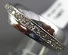 ANTIQUE WIDE .60CT DIAMOND 14KT WHITE GOLD 3D FLOATING CRISS CROSS RING #16710