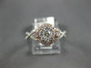 ESTATE .54CT WHITE & PINK DIAMOND 14KT WHITE GOLD 3D CLUSTER INFINITY LOVE RING
