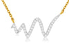 ESTATE .15CT DIAMOND 14KT YELLOW GOLD 3D CLASSIC SIGNATURE FUN NECKLACE