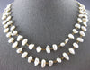 ANTIQUE EXTRA LONG AAA BAROQUE PEARL 14KT YELLOW GOLD 3D CLASSIC LOVE NECKLACE