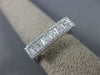 ESTATE .15CT ROUND & BAGUETTE DIAMOND 14KT WHITE GOLD 3D RECTANGULAR BAR RING