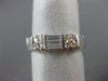 ANTIQUE 1.08CT DIAMOND 14K WHITE GOLD 3D TWO ROW  FLOWER ANNIVERSARY RING #5631
