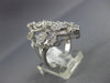 ESTATE MASSIVE 1.48CT DIAMOND 18KT WHITE GOLD 3D MULTI FLOWER OPEN COCKTAIL RING
